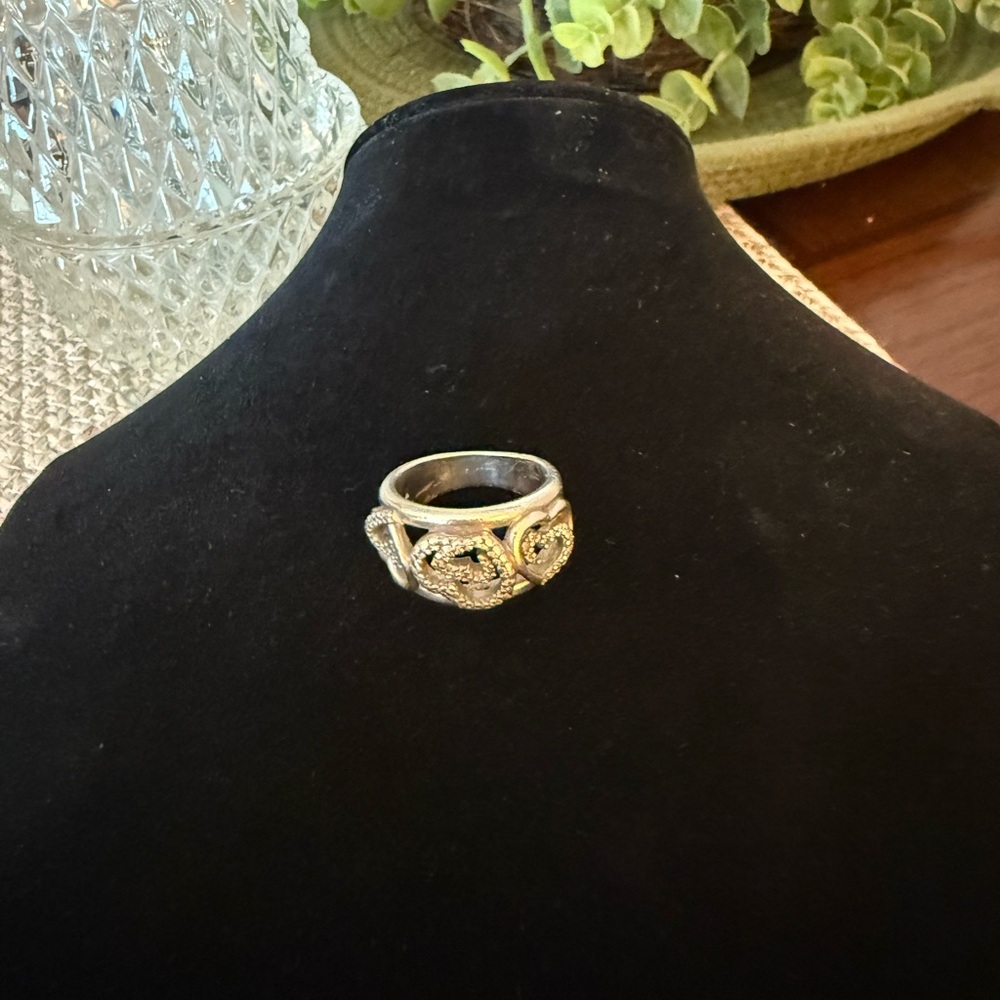 Open Hearts Sterling  Silver Women's Ring size 7